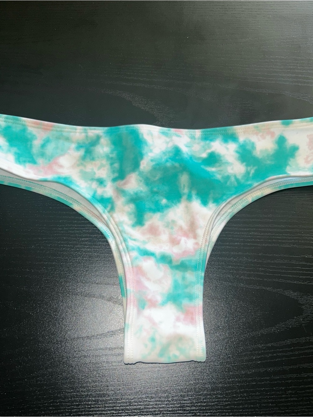 Hollister Pastel Tie-Dye Bikini Bottoms in Aqua & Blush